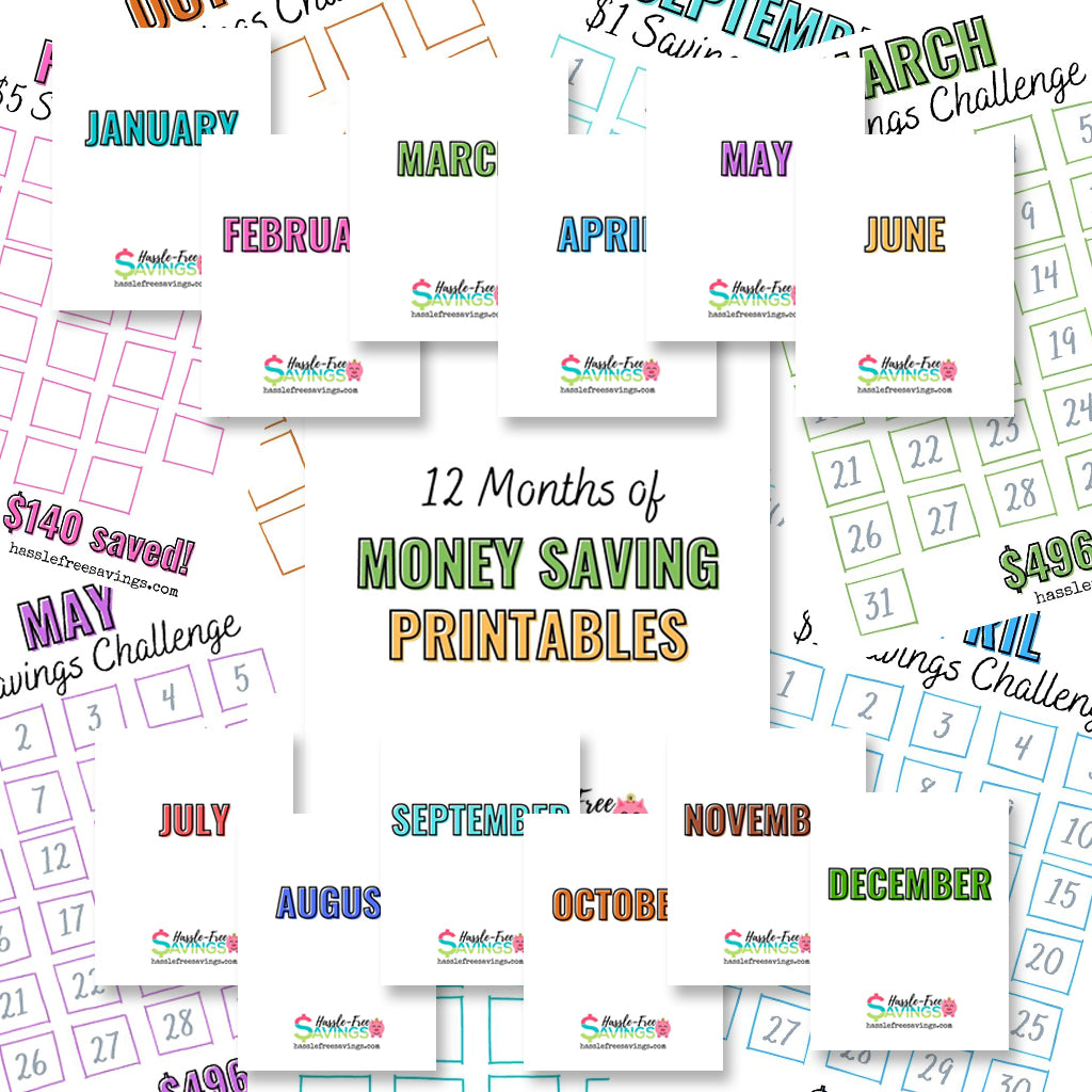12 Months of Money Saving Challenges HassleFreeSavings